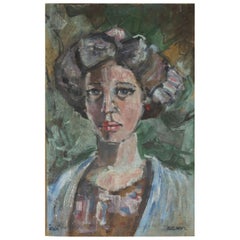 Julius Schyl, Small Painting of a Woman, "Eva"