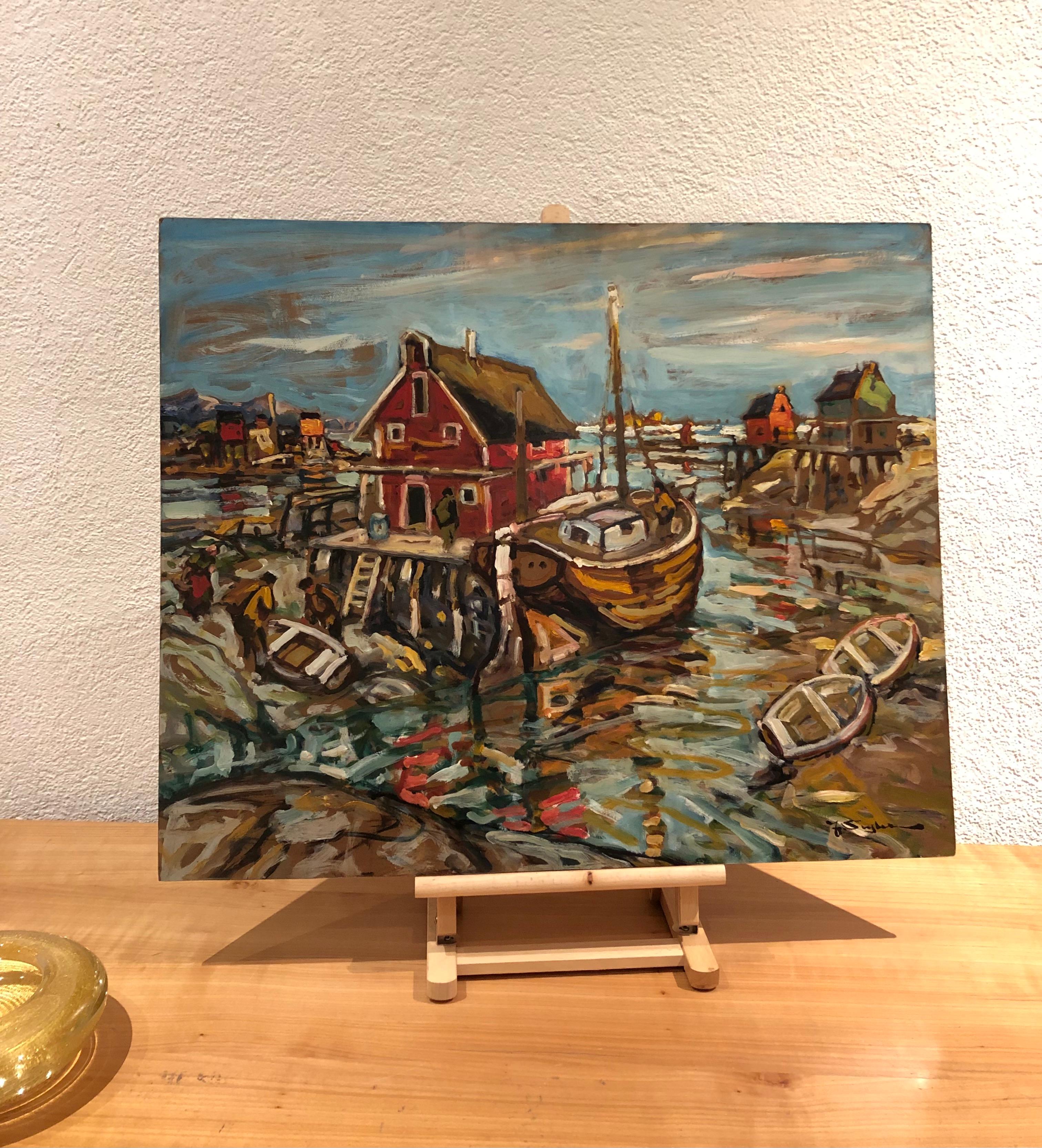 Casa al mare - Painting di Julius Seyler
