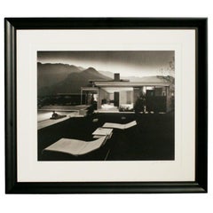 Vintage Julius Shulman "1947 Kaufman House Palms Springs" Lithograph, Signed & Numbered