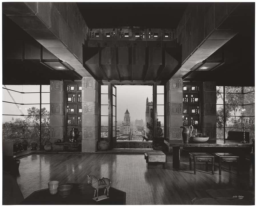 Shulman, Frank Lloyd Wright, Freeman House, LA, Black & White Photography