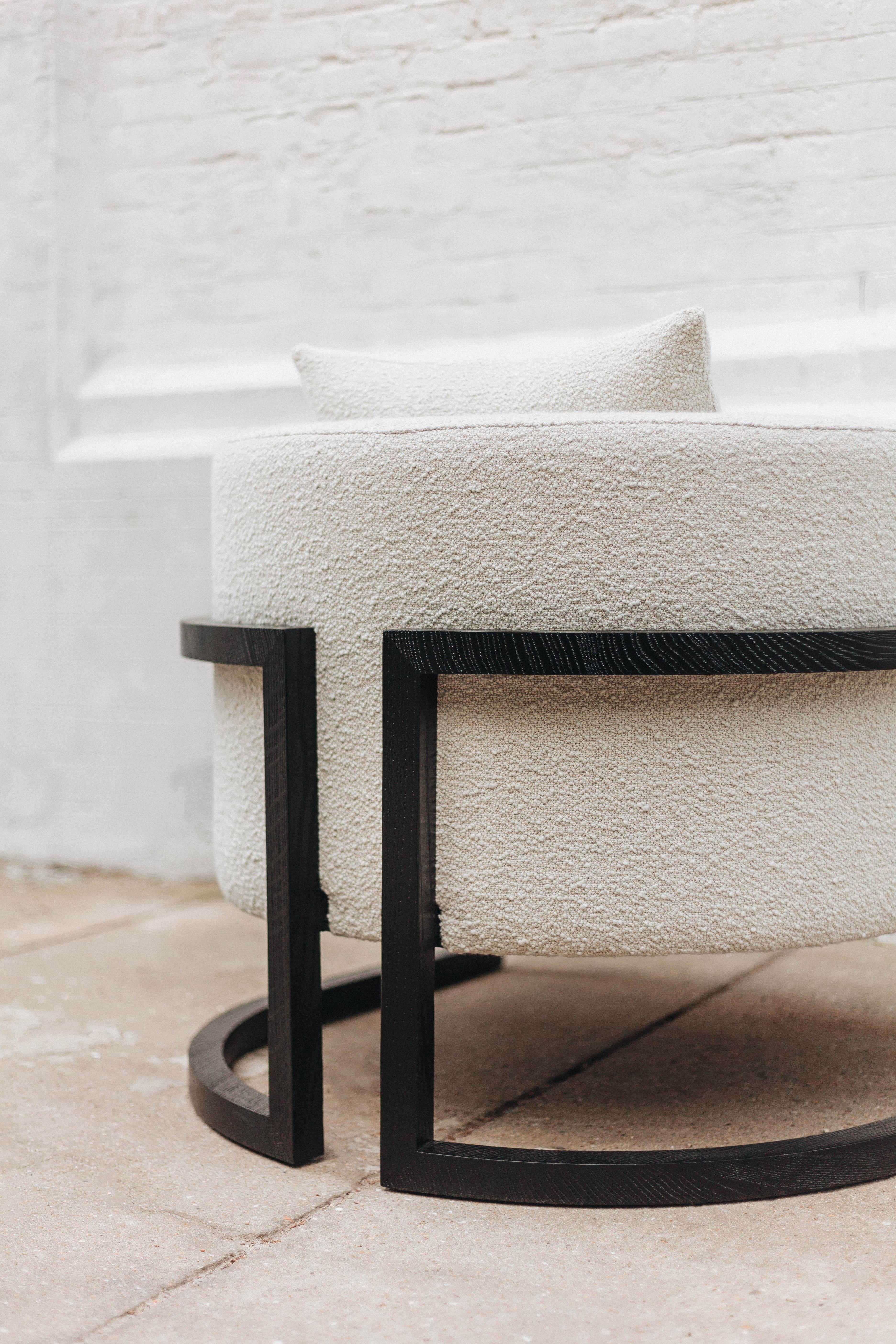 Portuguese Julius Wood Armchair, Darkened Sikomoro Wood, Handcrafted in Portugal by Duistt For Sale