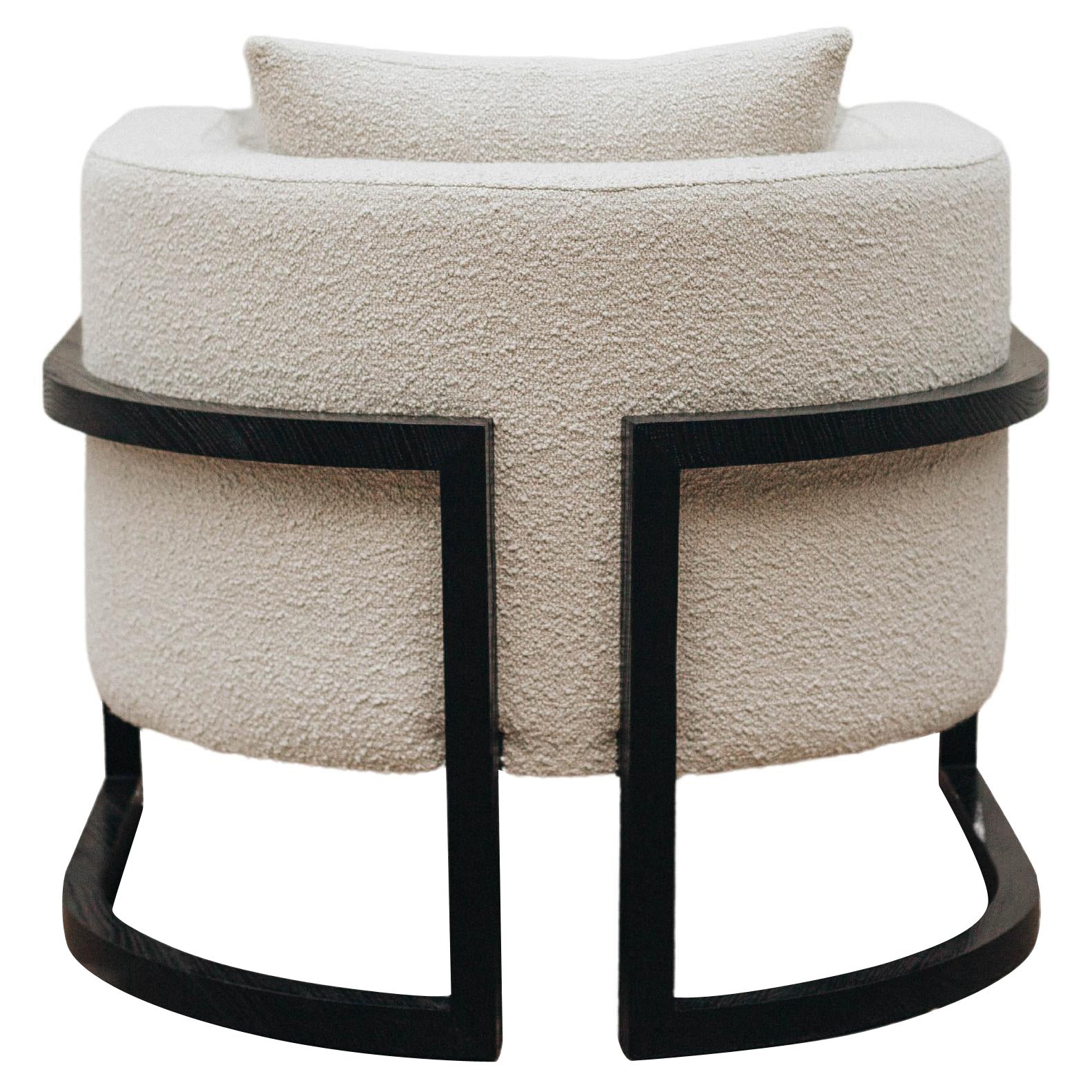 Julius Wood Armchair, Darkened Sikomoro Wood, Handcrafted in Portugal by Duistt