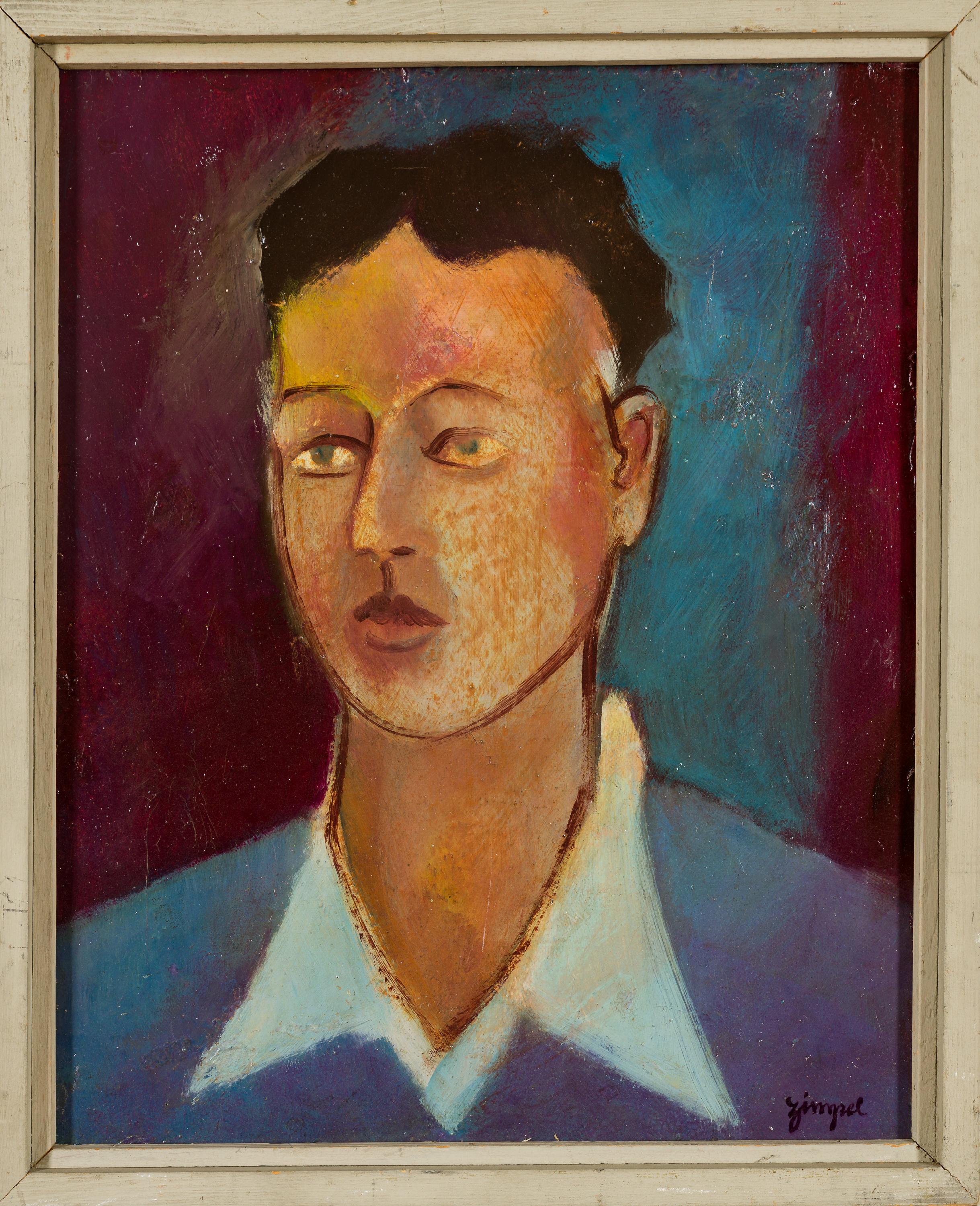 Selbstporträt / Autoritratto - Painting di Julius Zimpel