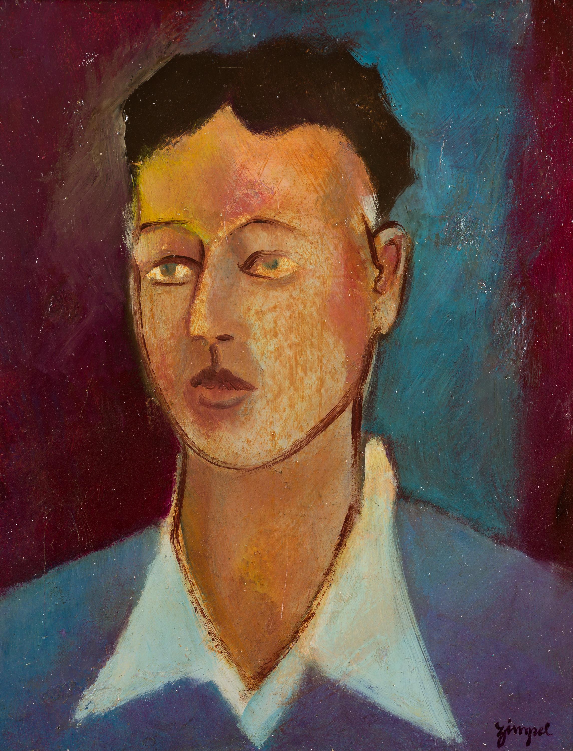 Julius Zimpel Portrait Painting - Selbstporträt / Selfportrait