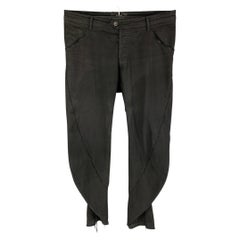 JULIUS_7 by TATSURO HORIKAWA Size L Black Cotton Crack Twisted Leg Jeans