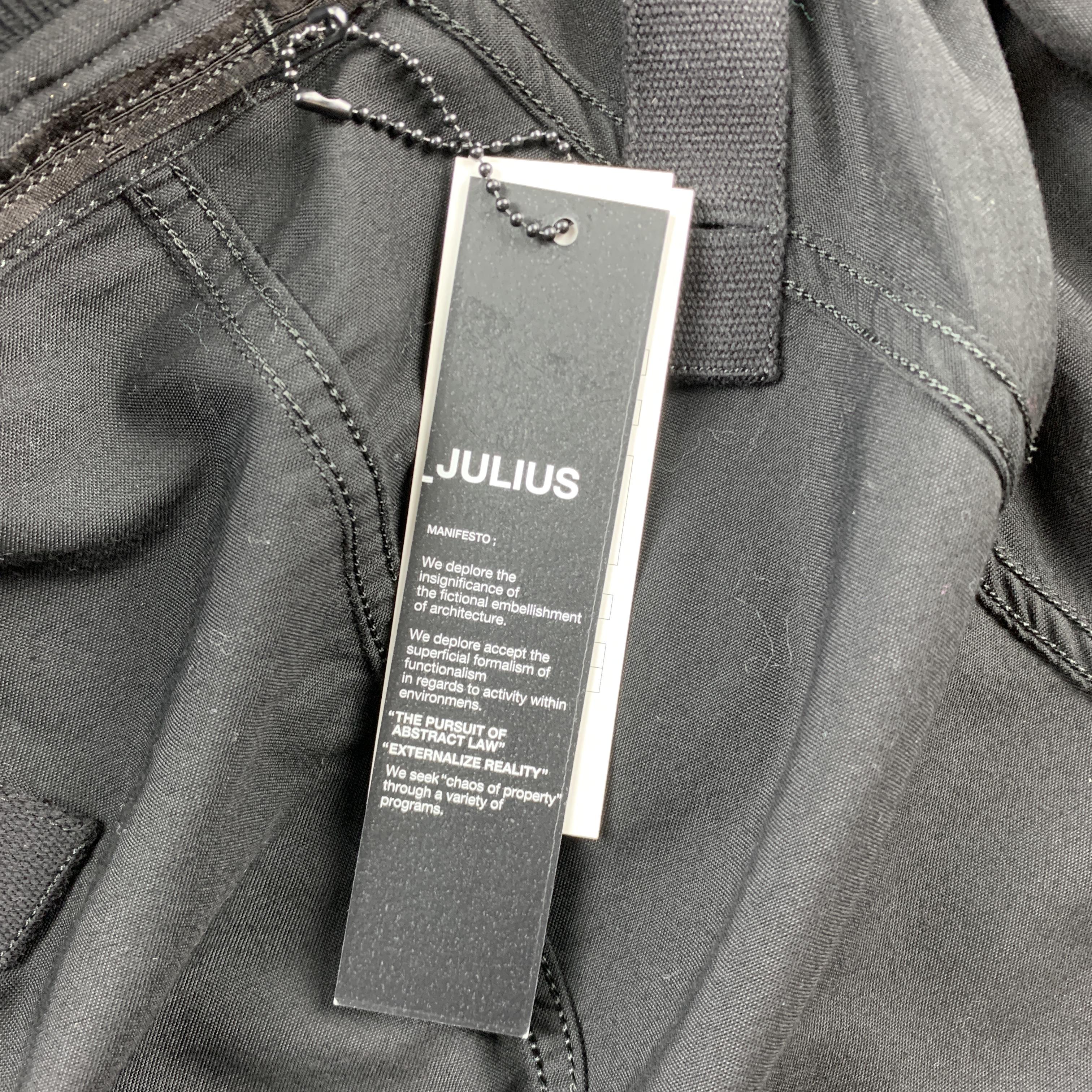 JULIUS_7 S/S 18 Size M Black Cotton / Nylon Zip Up A81 Harness Jacket 4