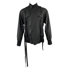 JULIUS_7 S/S 18 Size M Black Cotton / Nylon Zip Up A81 Harness Jacket