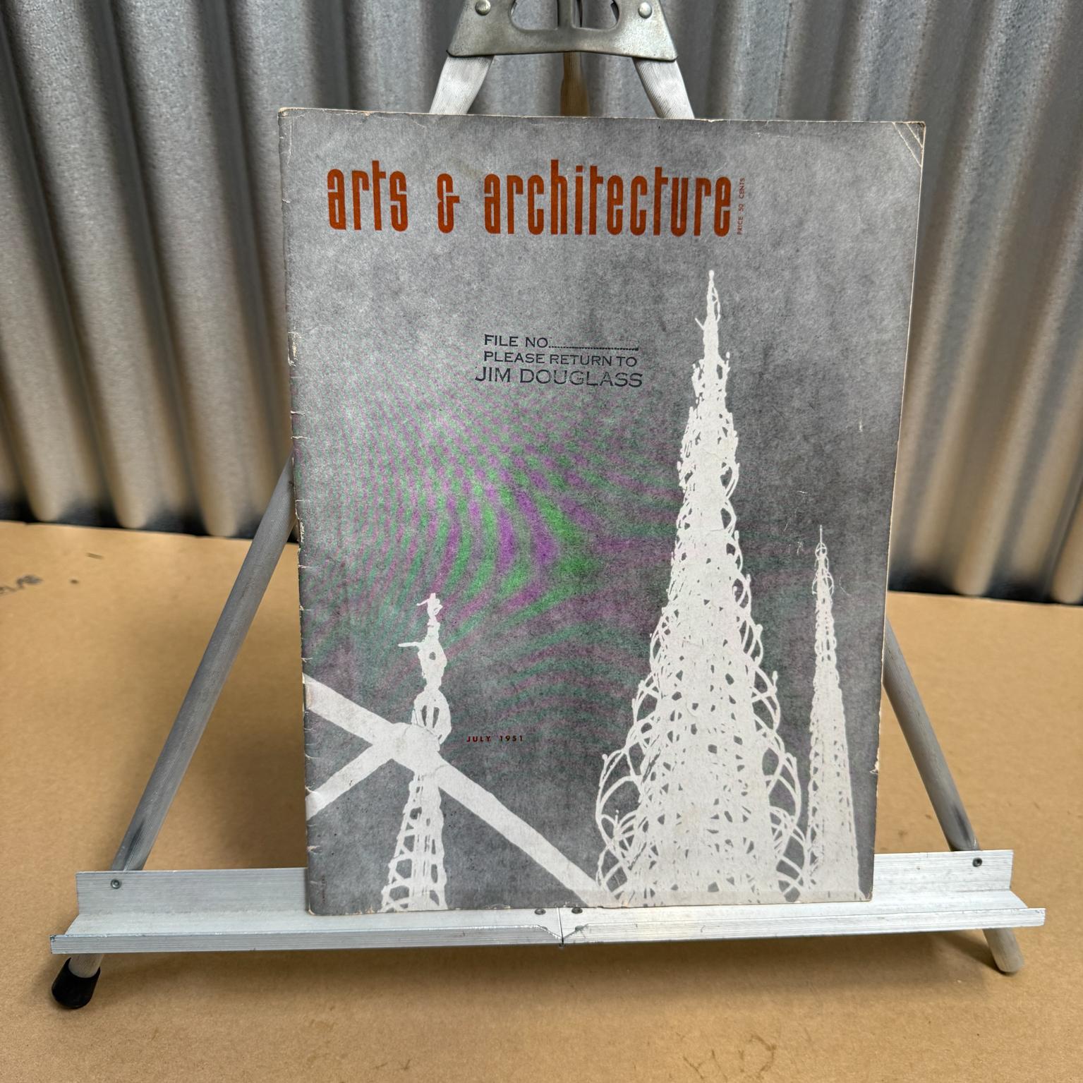 Vintage Modernism Arts & Architecture Magazine July 1951
John Entenza editor and publisher
9.75 W x 12.75 H
Preowned used vintage condition
Refer to all images