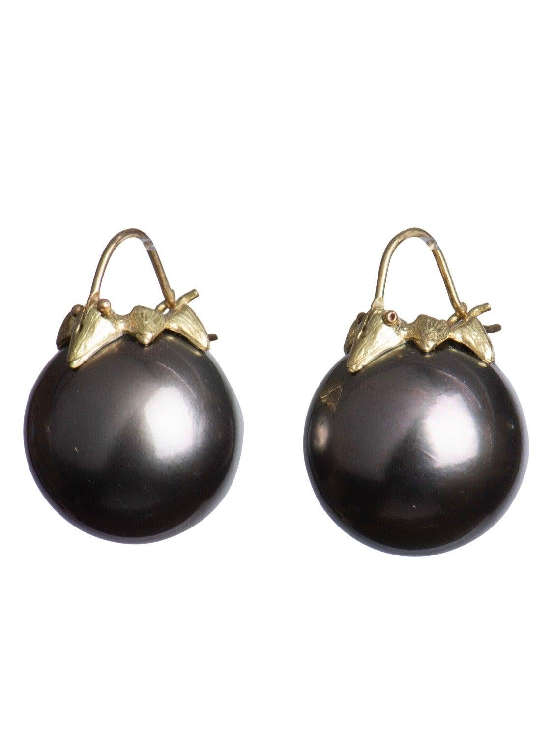tahiti earrings- brown