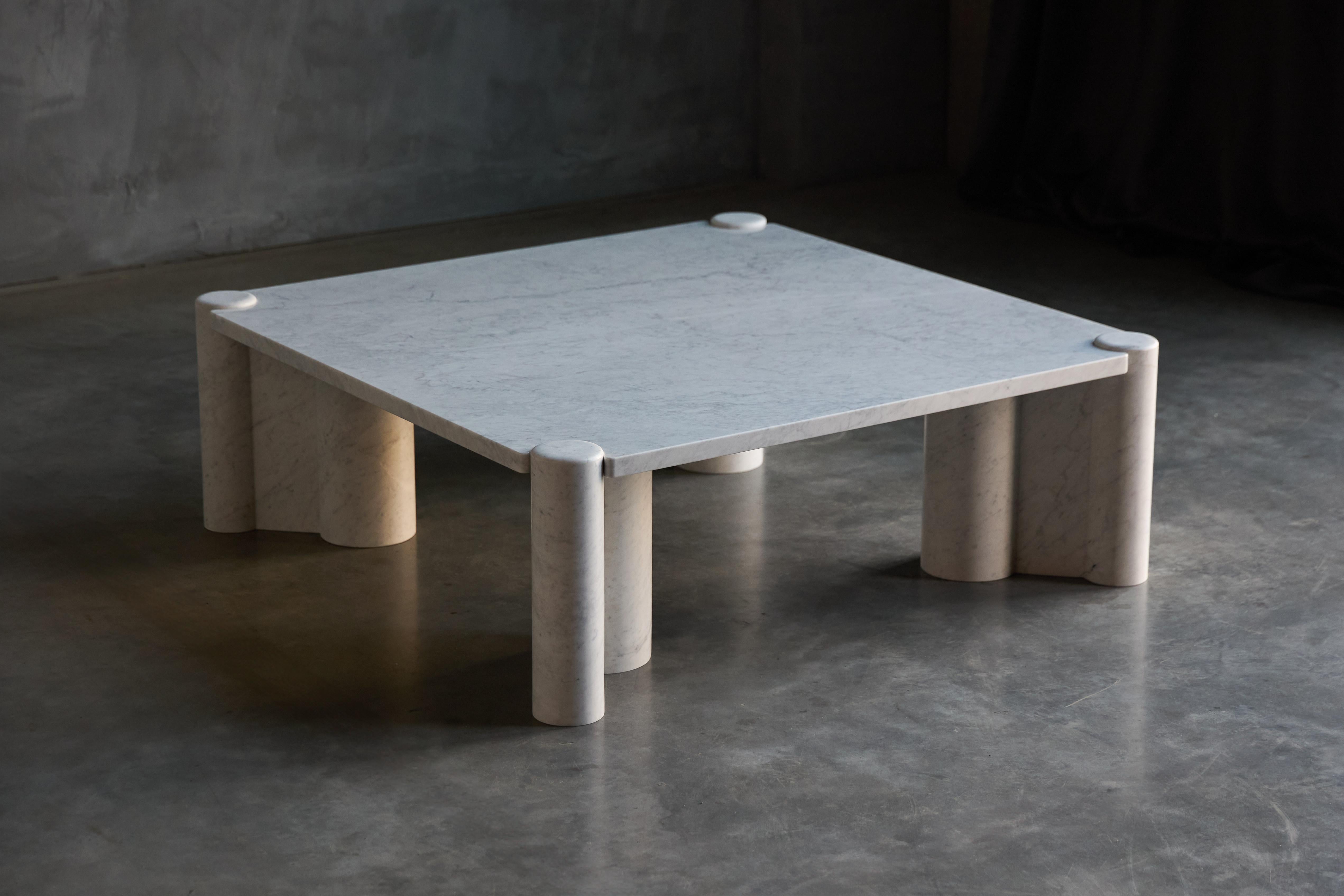 Metà XX secolo Tavolino Jumbo in marmo di Carrara di Gae Aulenti per Knoll, Italia, anni '60 in vendita