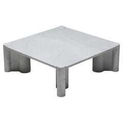 Jumbo Carrara Marble Coffee Table by Gae Aulenti for Knoll, Italy, 1960s