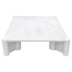 Jumbo Carrara Marble Italian Square Coffee Table by Gae Aulenti For Knoll, 1960s