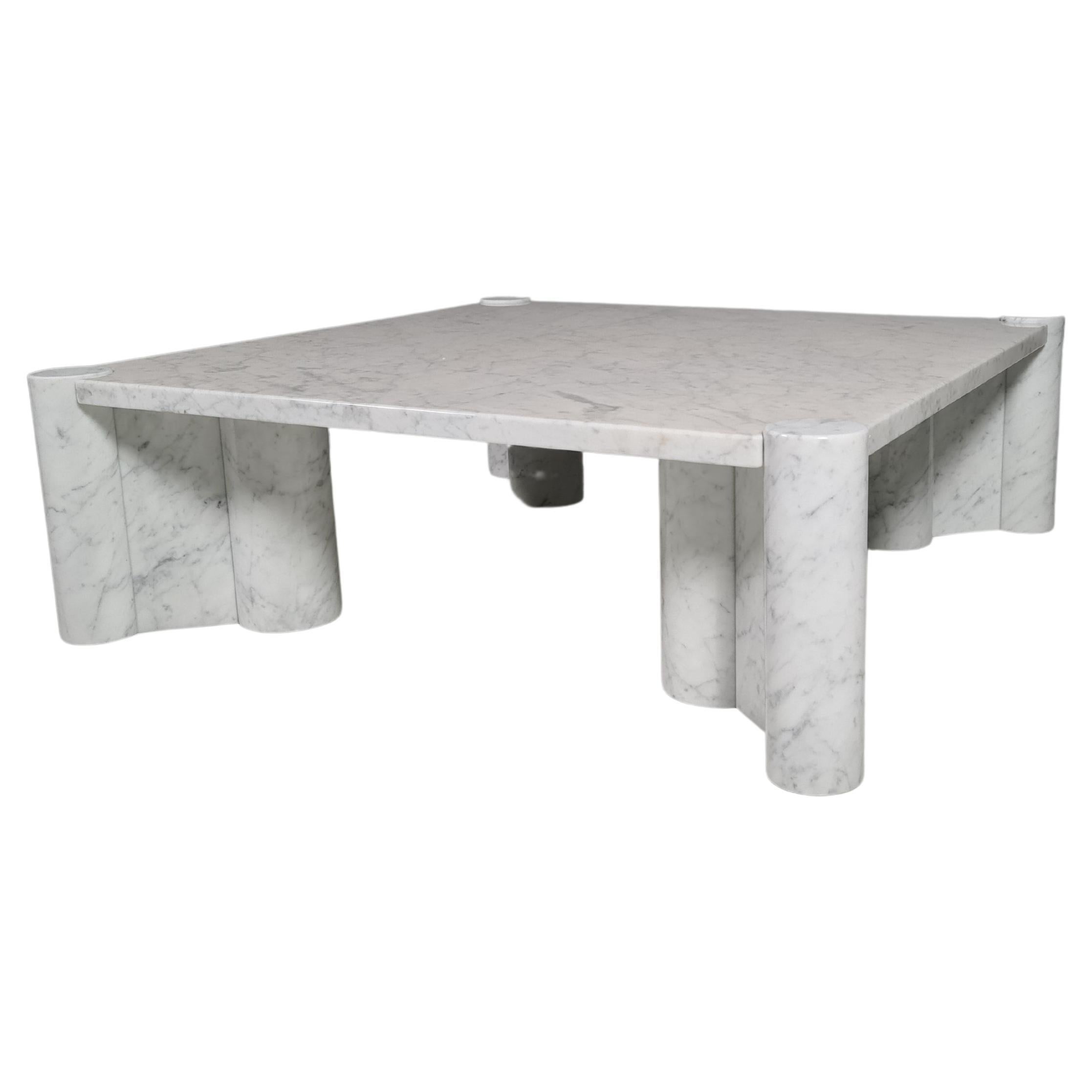 Carrara Marble "Jumbo Table" Coffee Table by Gae Aulenti for Knoll at 1stDibs