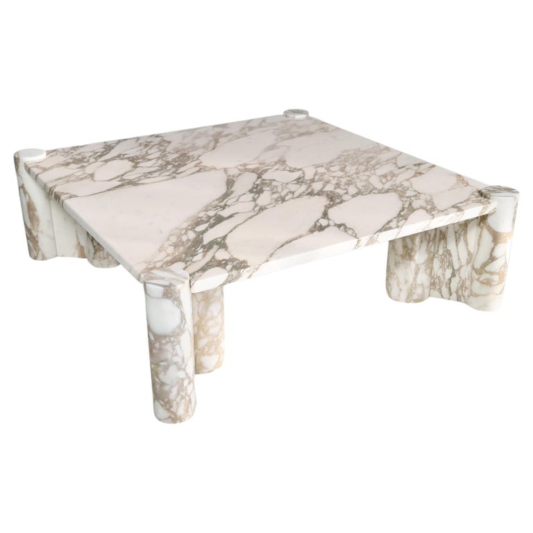 Table basse Jumbo en marbre de Carrare - Gae Aulenti pour Knoll, Italie, 1965 - En vente sur France