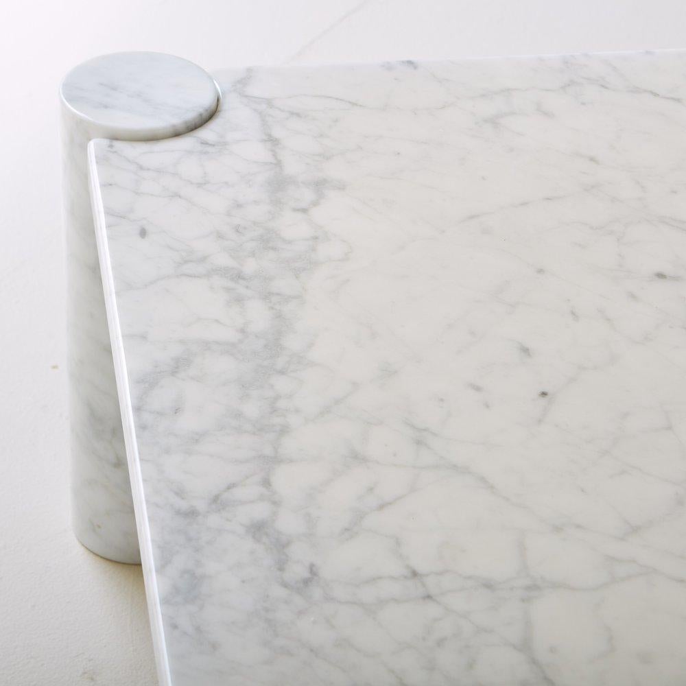 ‘Jumbo’ Coffee Table in Carrara Marble Attributed to Gae Aulenti for Knoll 2
