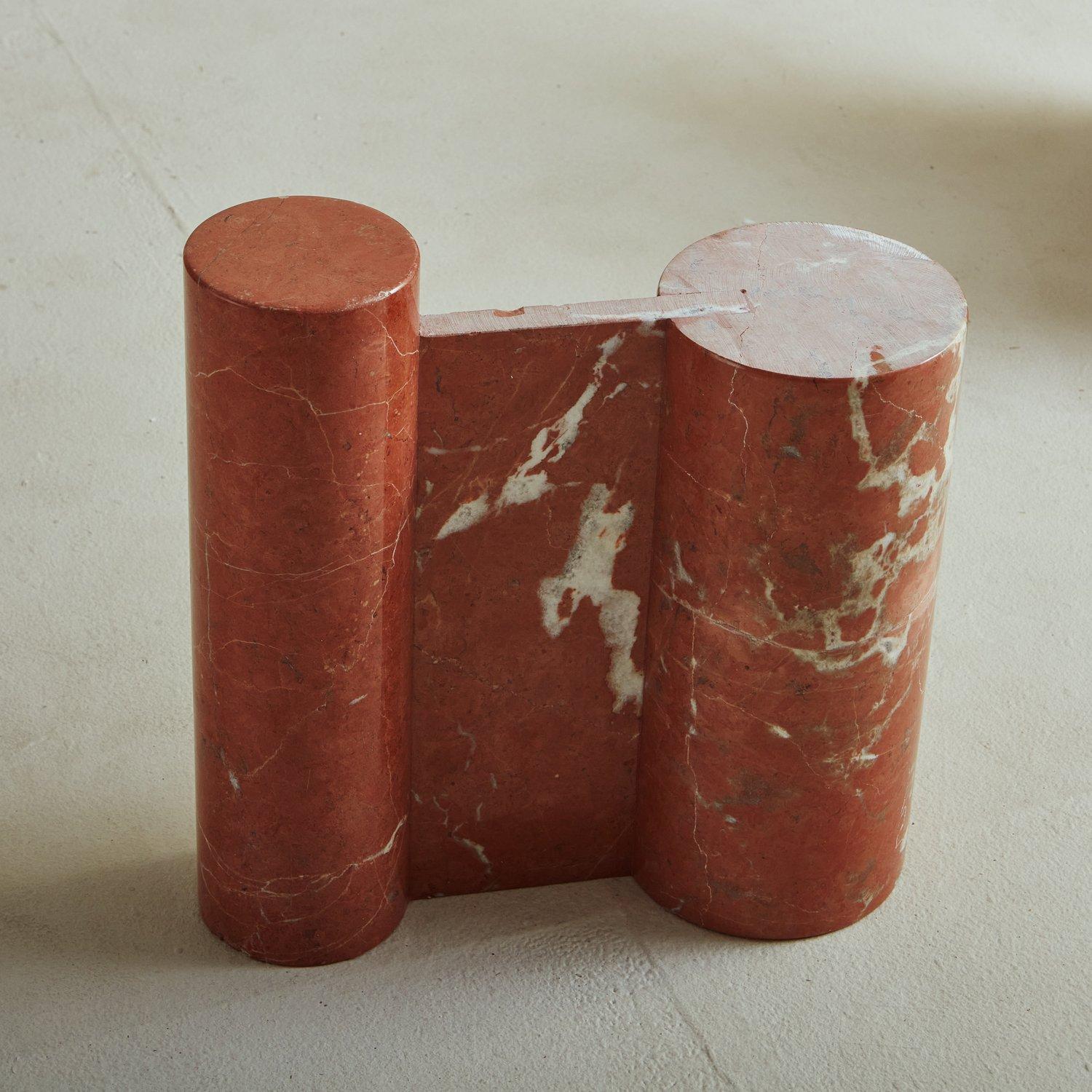 Table basse Jumbo en marbre Rosso Alicante attribuée à Gae Aulenti pour Knoll Bon état - En vente à Chicago, IL