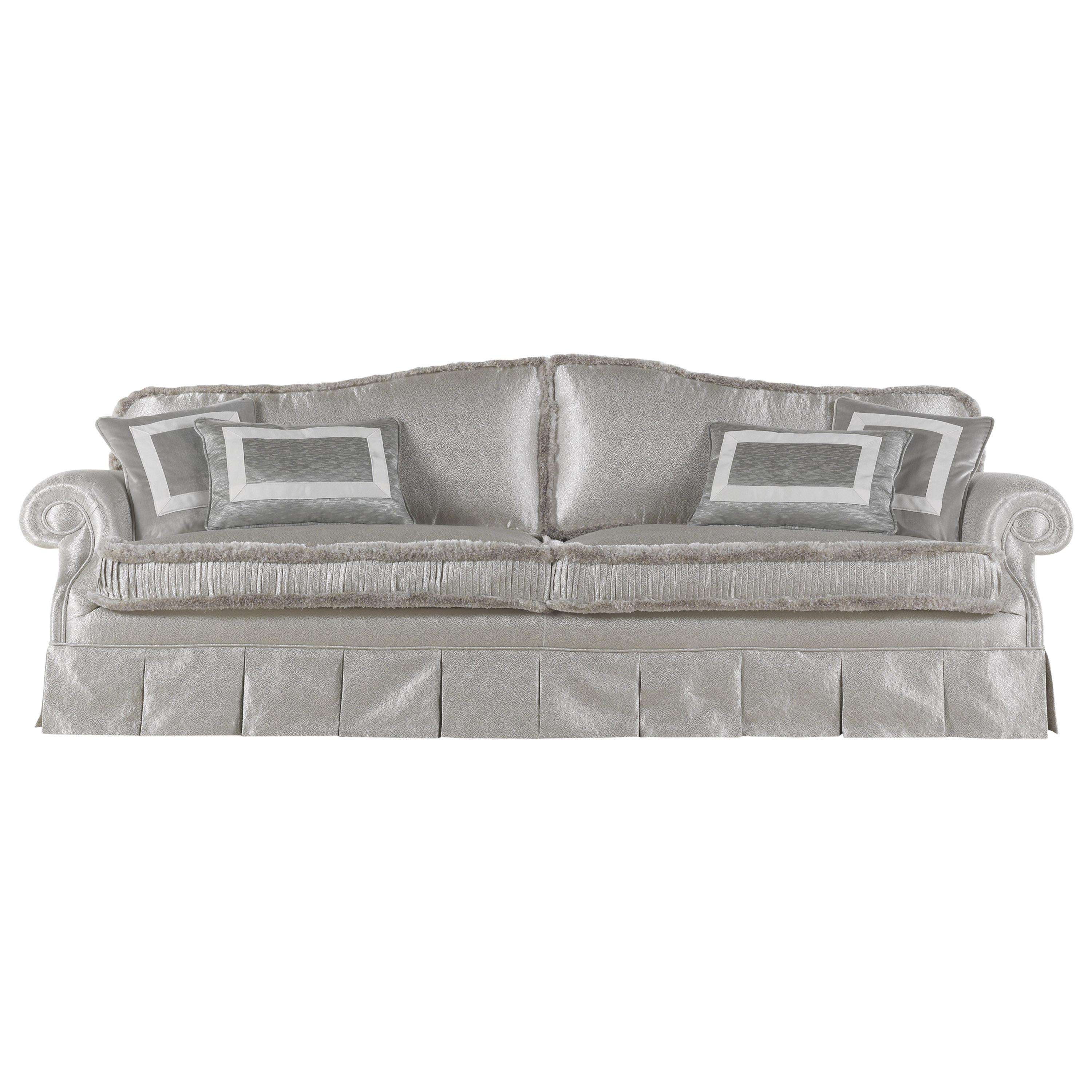 21st Century Beluga 3-Seater Sofa in Fabric For Sale