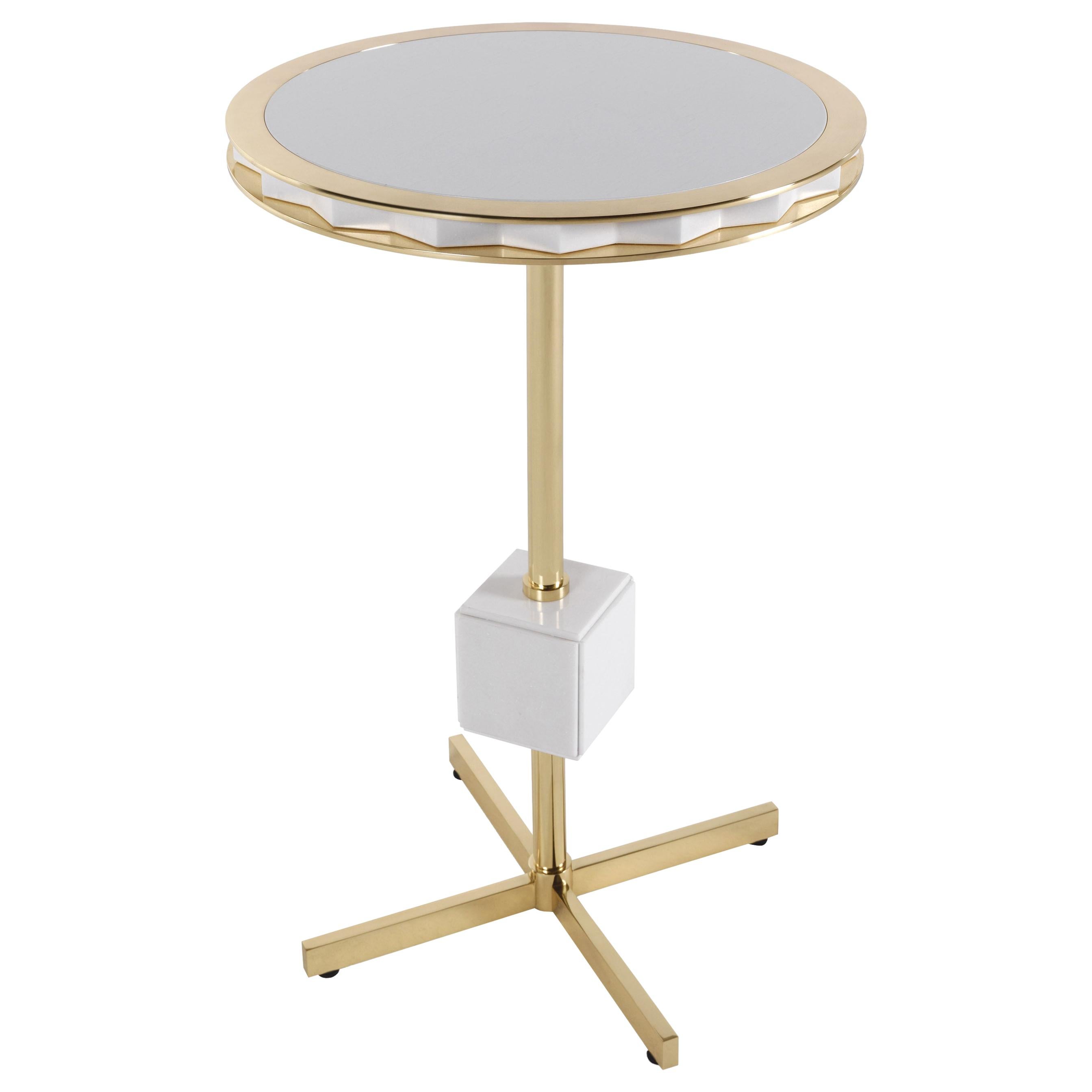 21st Century Emily Side Table in Brass For Sale