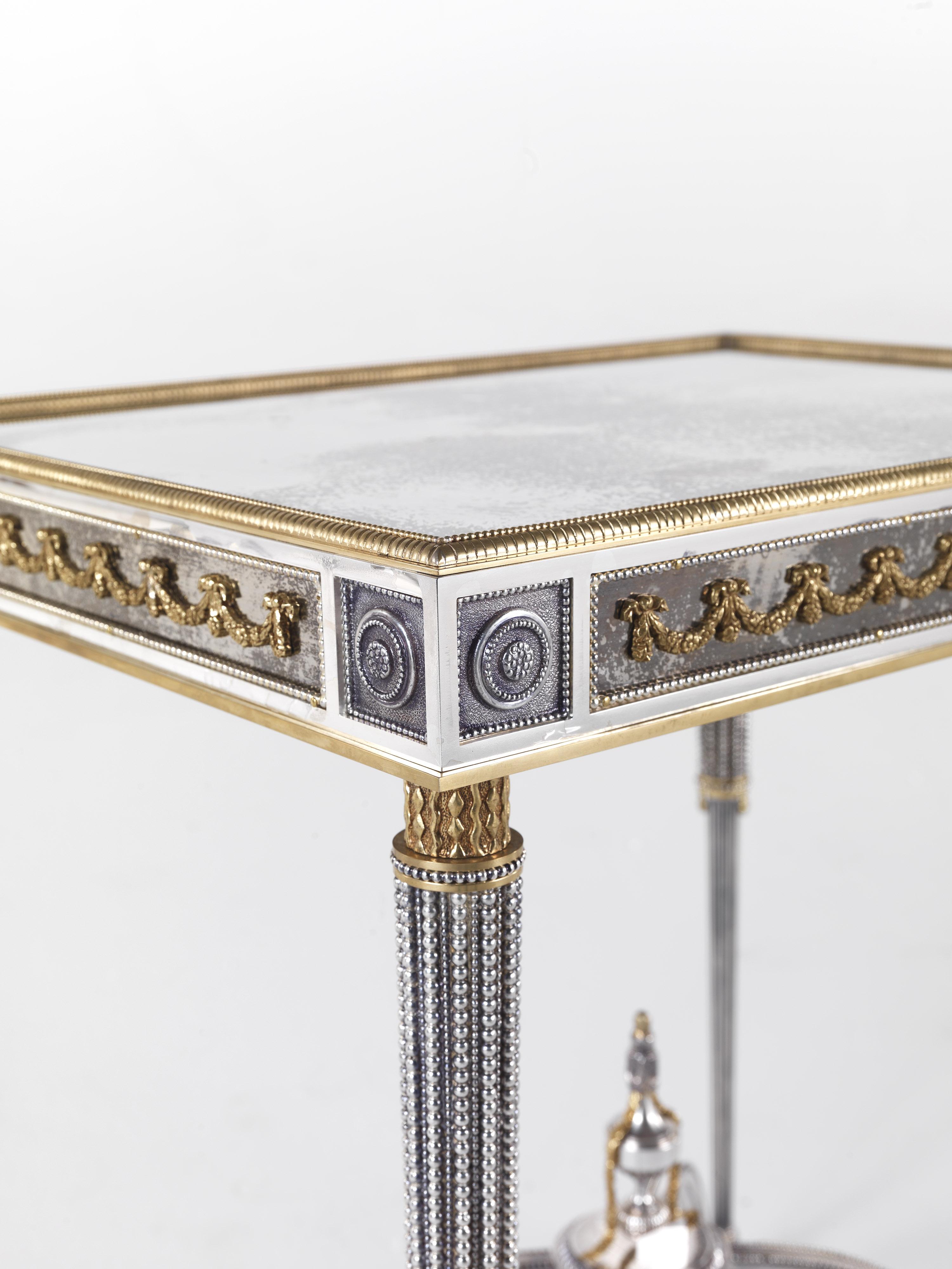 Italian 21st Century Eos Side Table in Brass For Sale