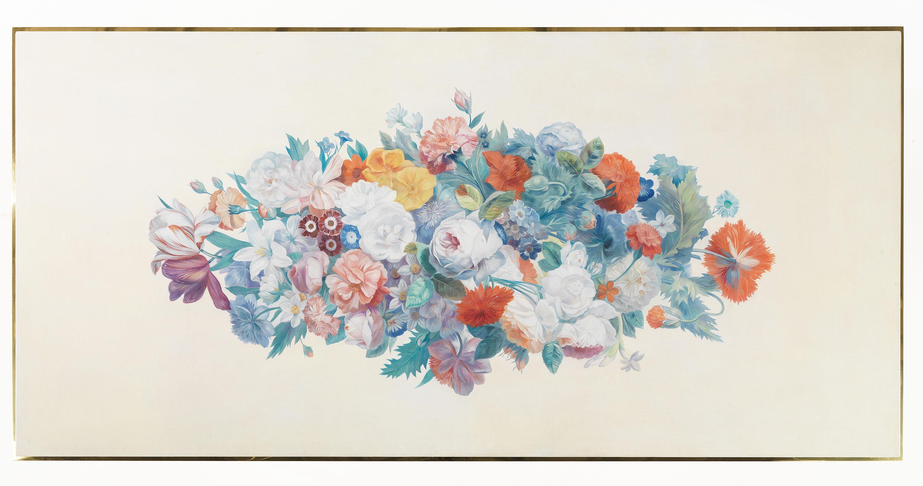 Table centrale Folies du 21e siècle en laiton et plateau avec décorations faites à la main Neuf - En vente à Cantù, Lombardia