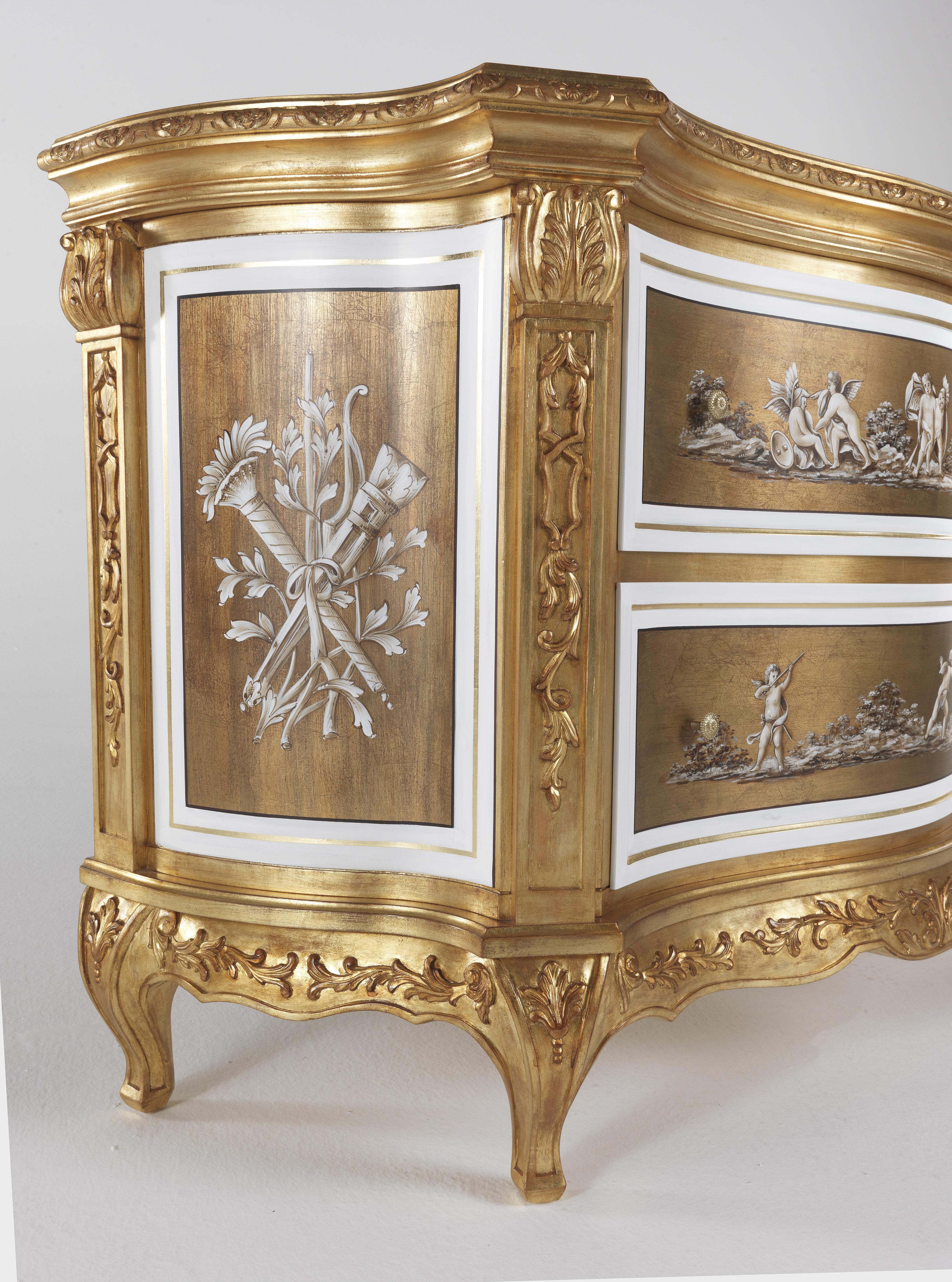 Cómoda Fragonard Siglo XXI de Madera y Tapa de Ónice Nublado en Nuevo estado para la venta en Cantù, Lombardia