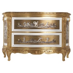 Cómoda Fragonard Siglo XXI de Madera y Tapa de Ónice Nublado