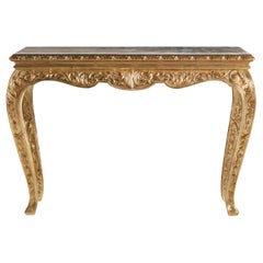 21st Century Fragonard Console in Wood and Cloudy Onyx Top