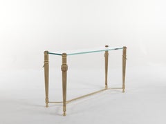 21st Century Giove Console in Metal with Lost-wax Cast Brass Decorative Elements
