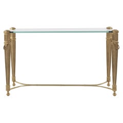 Jumbo Collection Giove Console in Brass and Glass Top