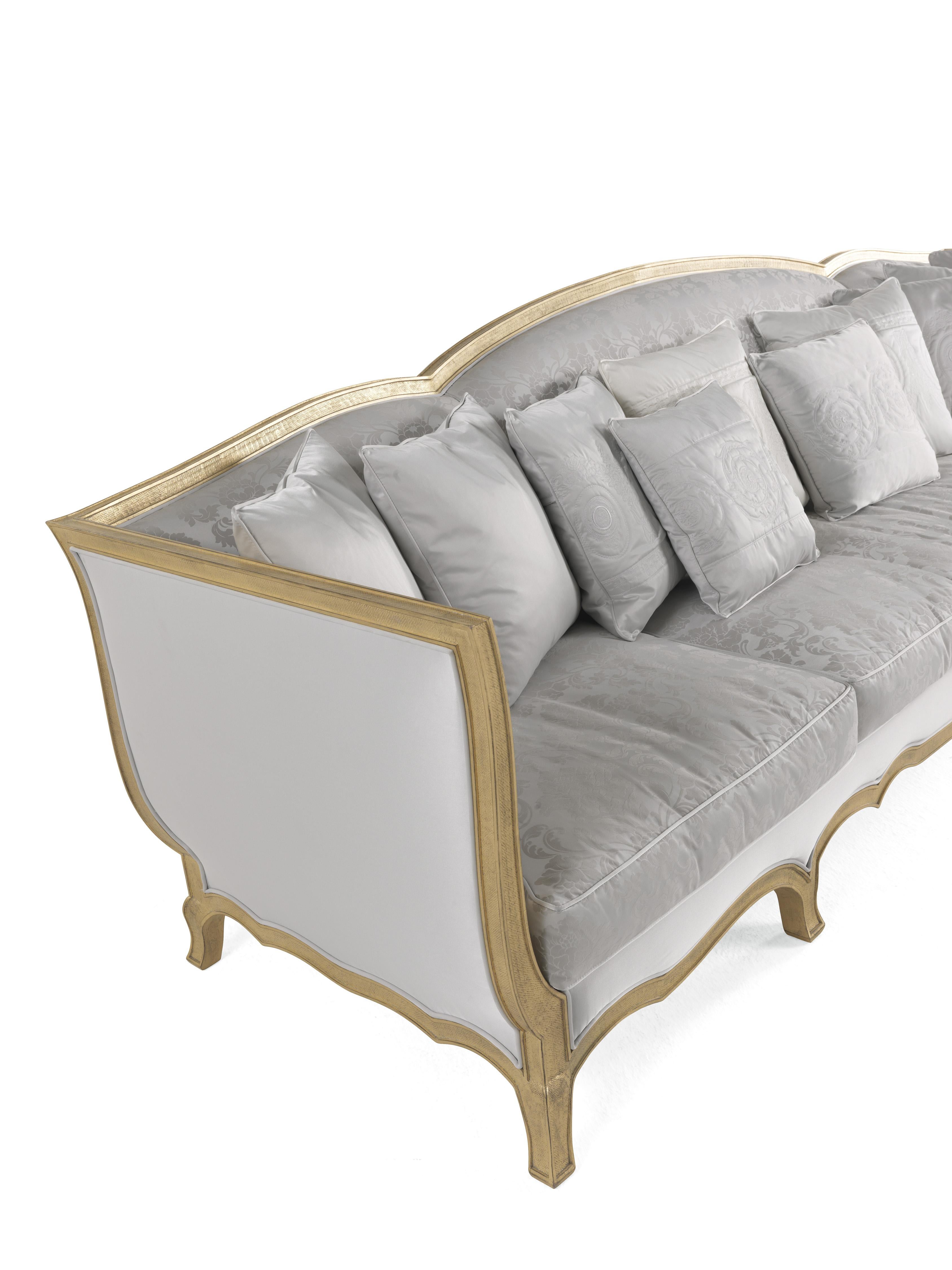 Italian 21st Century Grandcamée 3-Seater Sofa in Fabric For Sale