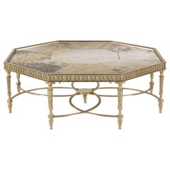 Jumbo Collection Lumiere Central Table in Brass and Onyx Top