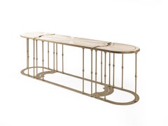 21st Century Lumière Console in Metal and Wood