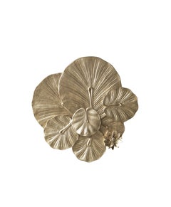 Table d'appoint Monet du 21e siècle en laiton moulé ciselé à la main