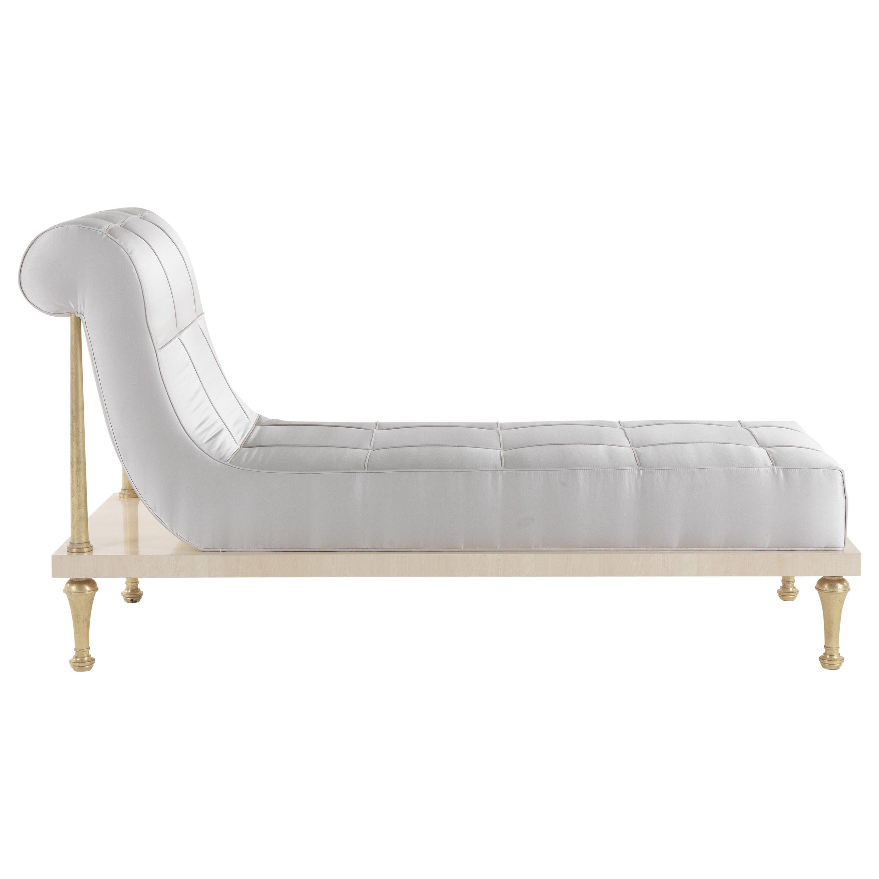 21st Century Orpheus Chaise Longue in Wood and Fabric For Sale