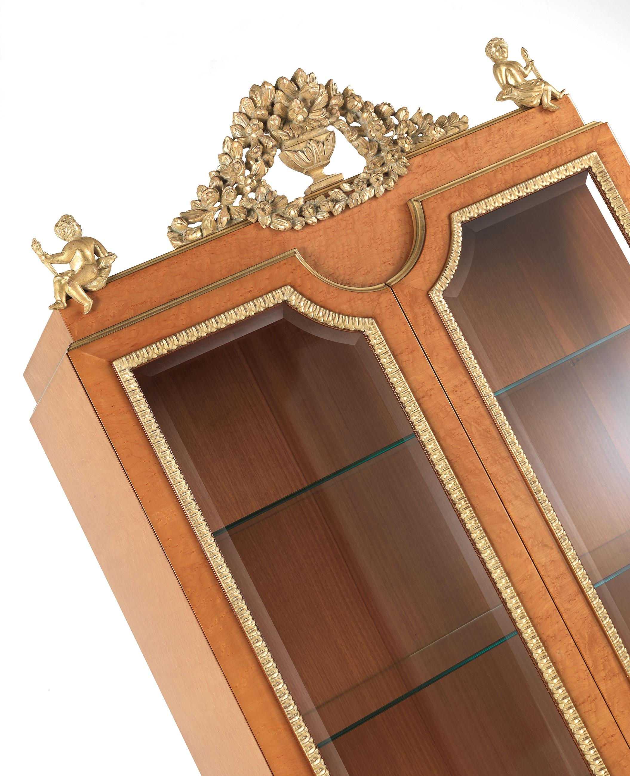 maple display cabinet