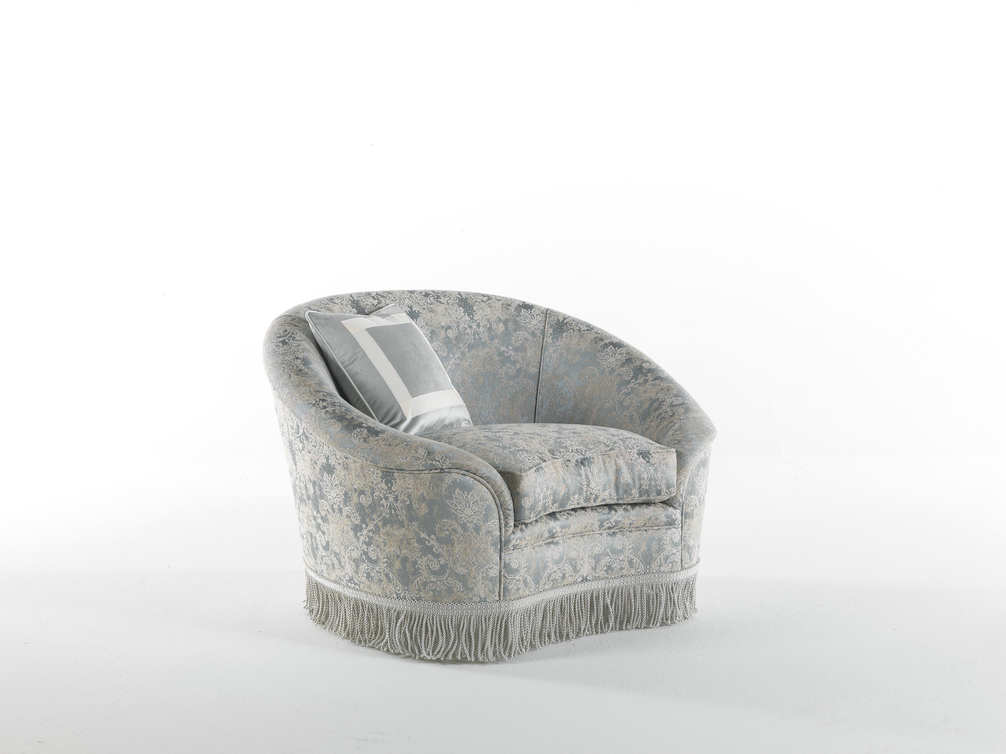 Italian 21st Century Pleasure Armchair in Fabric For Sale