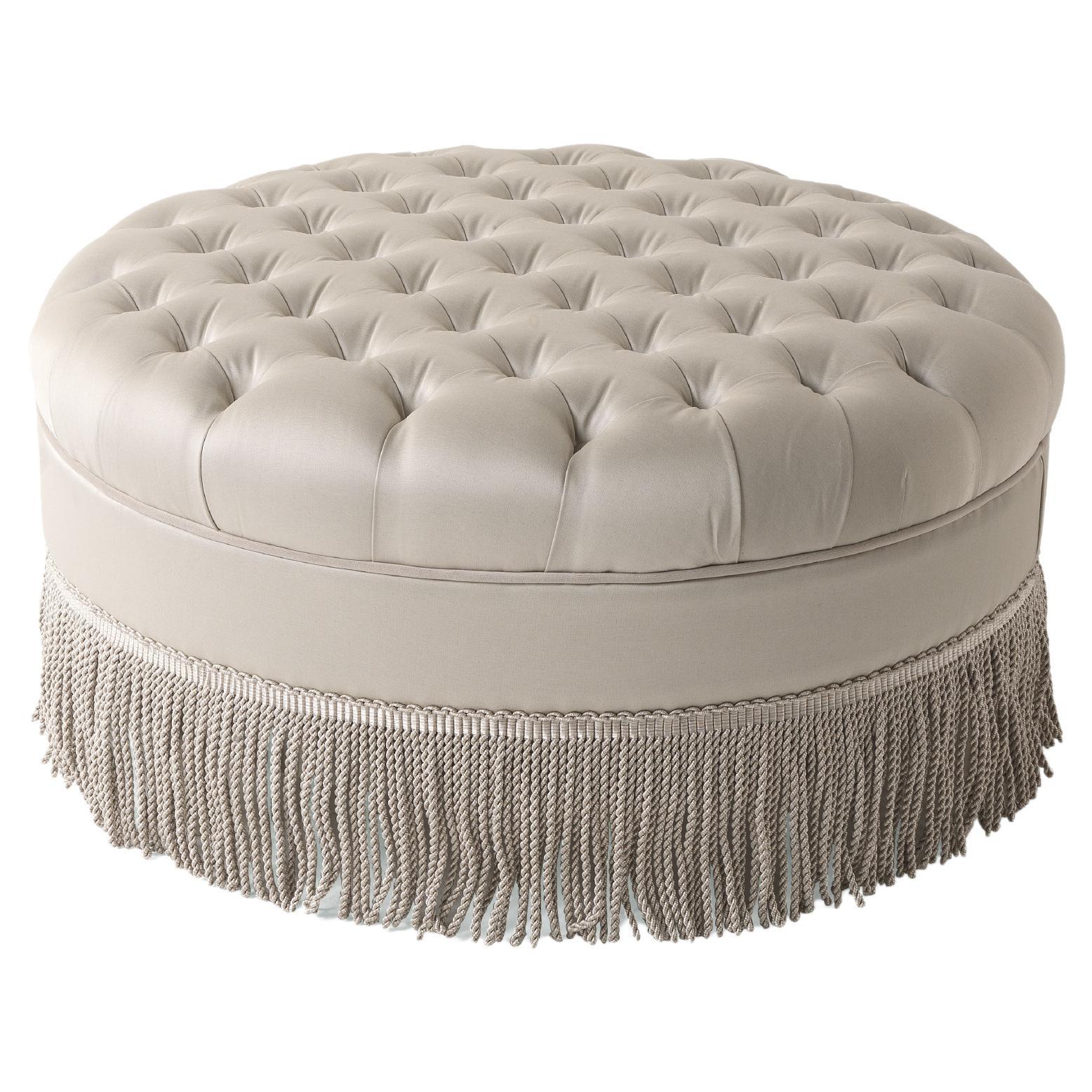 21st Century Pleasure Pouf in Fabric and Decorative Fringe For Sale at  1stDibs