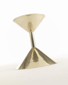 21st Century Pleasure Side Table in Brass with Glossy Finishing