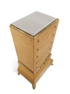 21st Century Pleasure Grande commode en Wood et dessus en marbre blanc