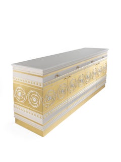 21st Century Portland Sideboard in Wood and Marble Top