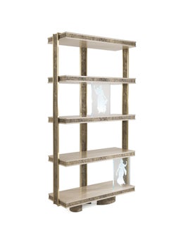 21st Century Shinto Bookcase with Sculptural Base in Lost-wax Cast Brass