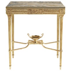 21st Century Shogun Side Table in Lost-wax Cast Brass and Cloudy Onyx Top