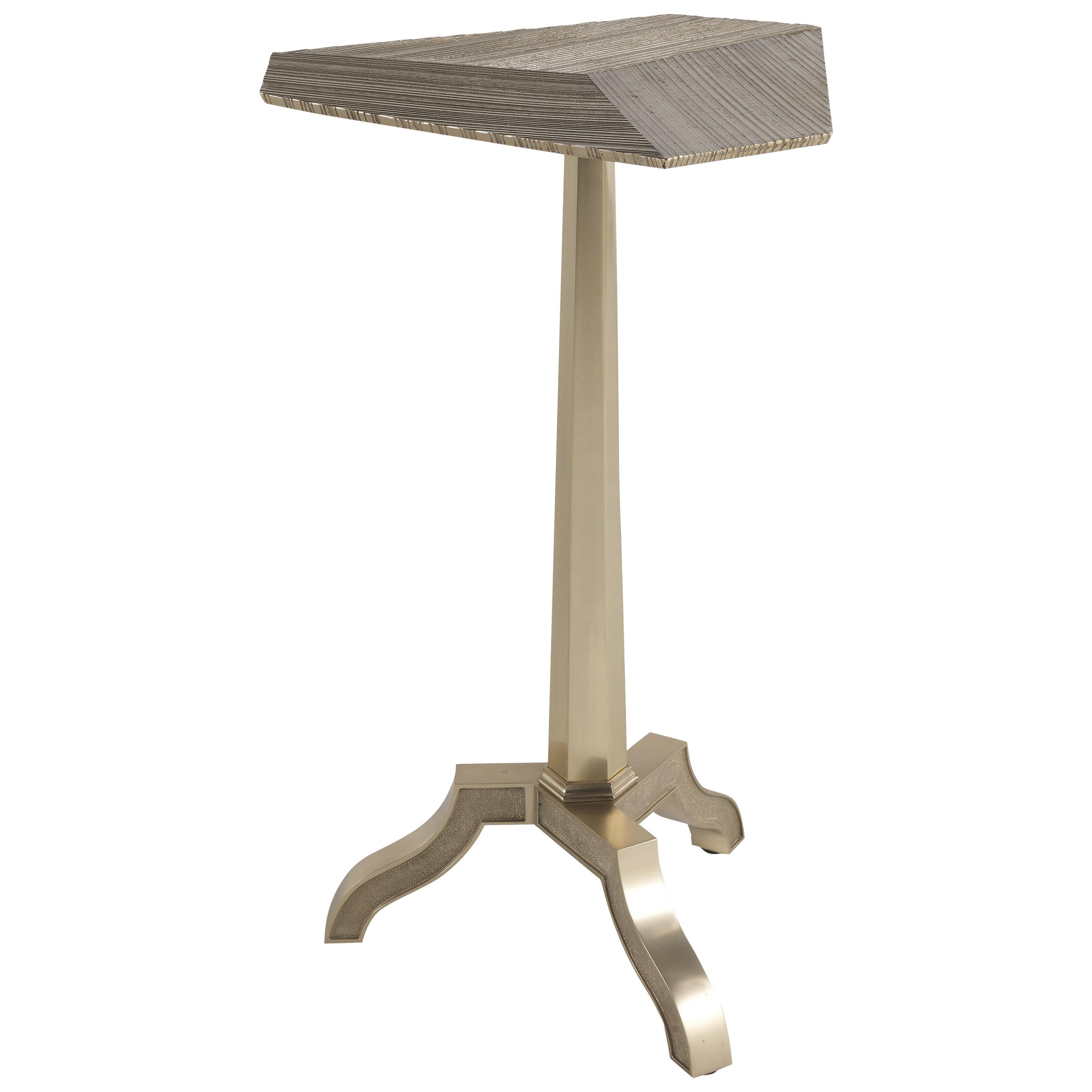 21st Century Tiara Side Table in Lost-wax Cast Brass  For Sale