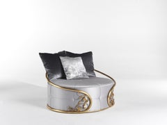 21st Century Yoshi Armchair in Metal and Fabric