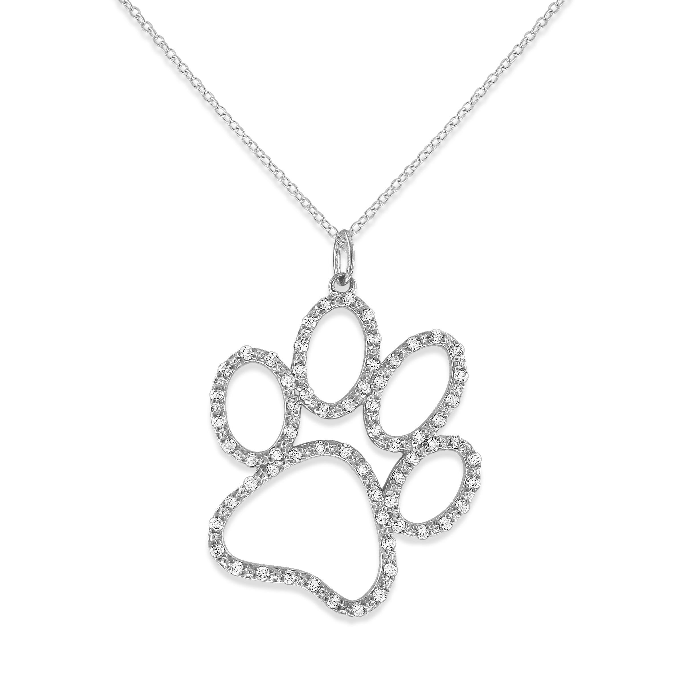 This stunning diamond Paw necklace features 0.33 carats of round brilliant cut diamonds, set in 14k yellow gold.  Superbly crafted by KC Designs.

#165-041