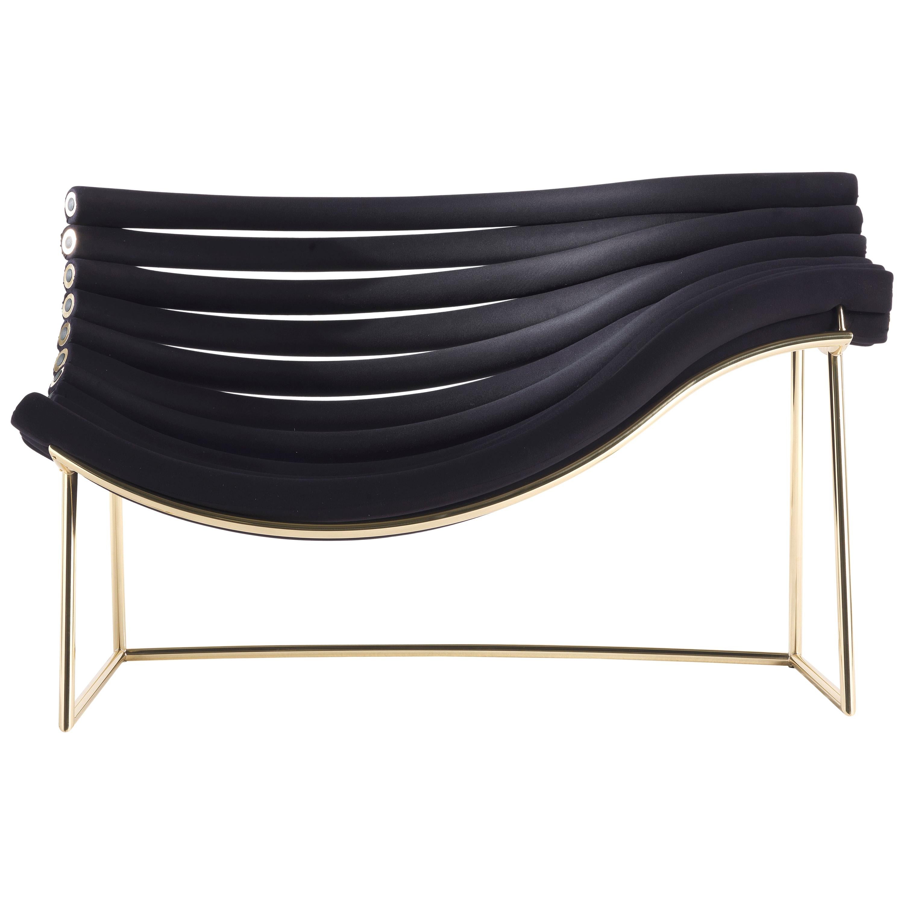 Amedea-Sessel aus Metall und elastischem Stoff des 21. Jahrhunderts von Debonademeo