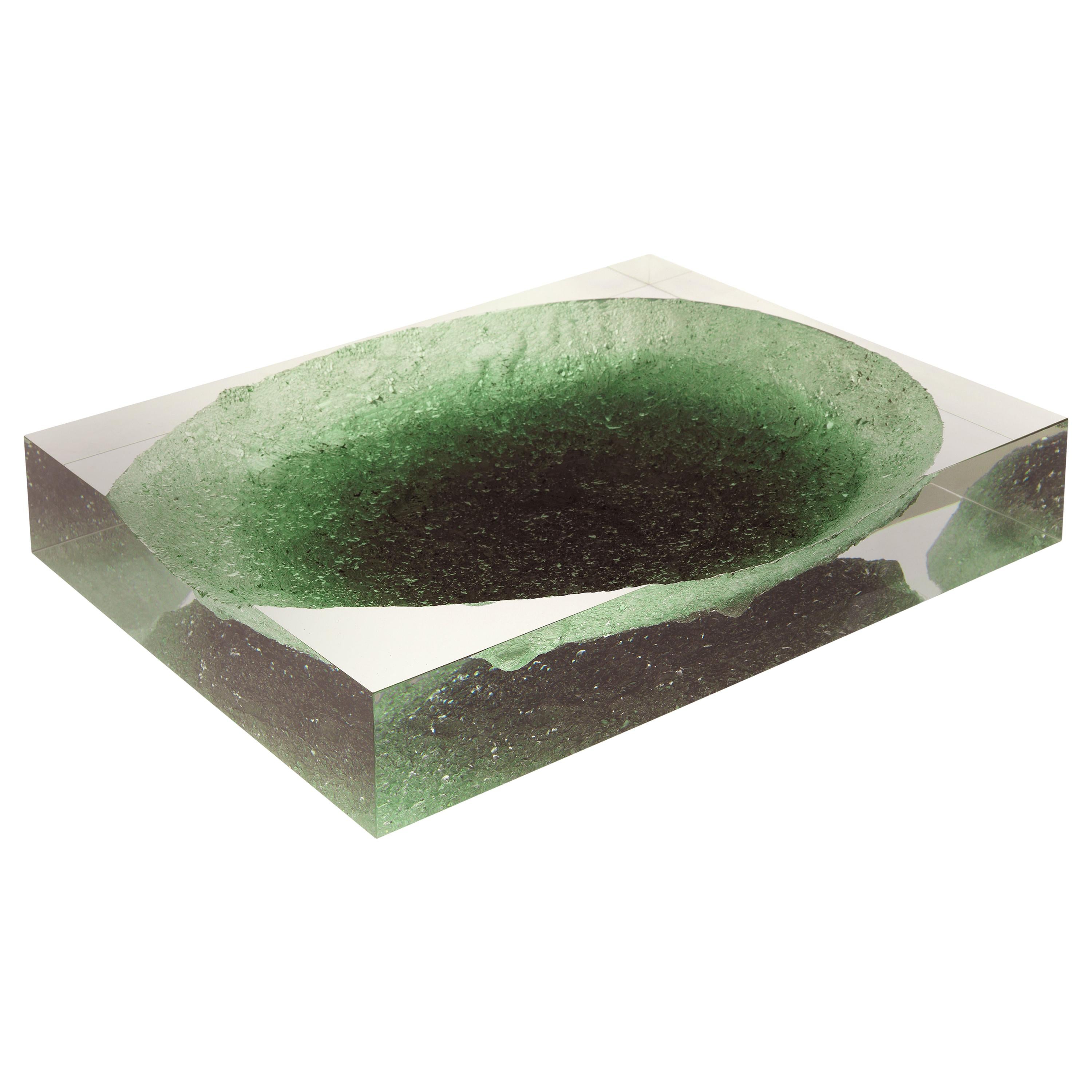 En vente : Green (Emerald) Centre de table Glacoja du 21e siècle en méthacrylate transparent d'Analogia Project