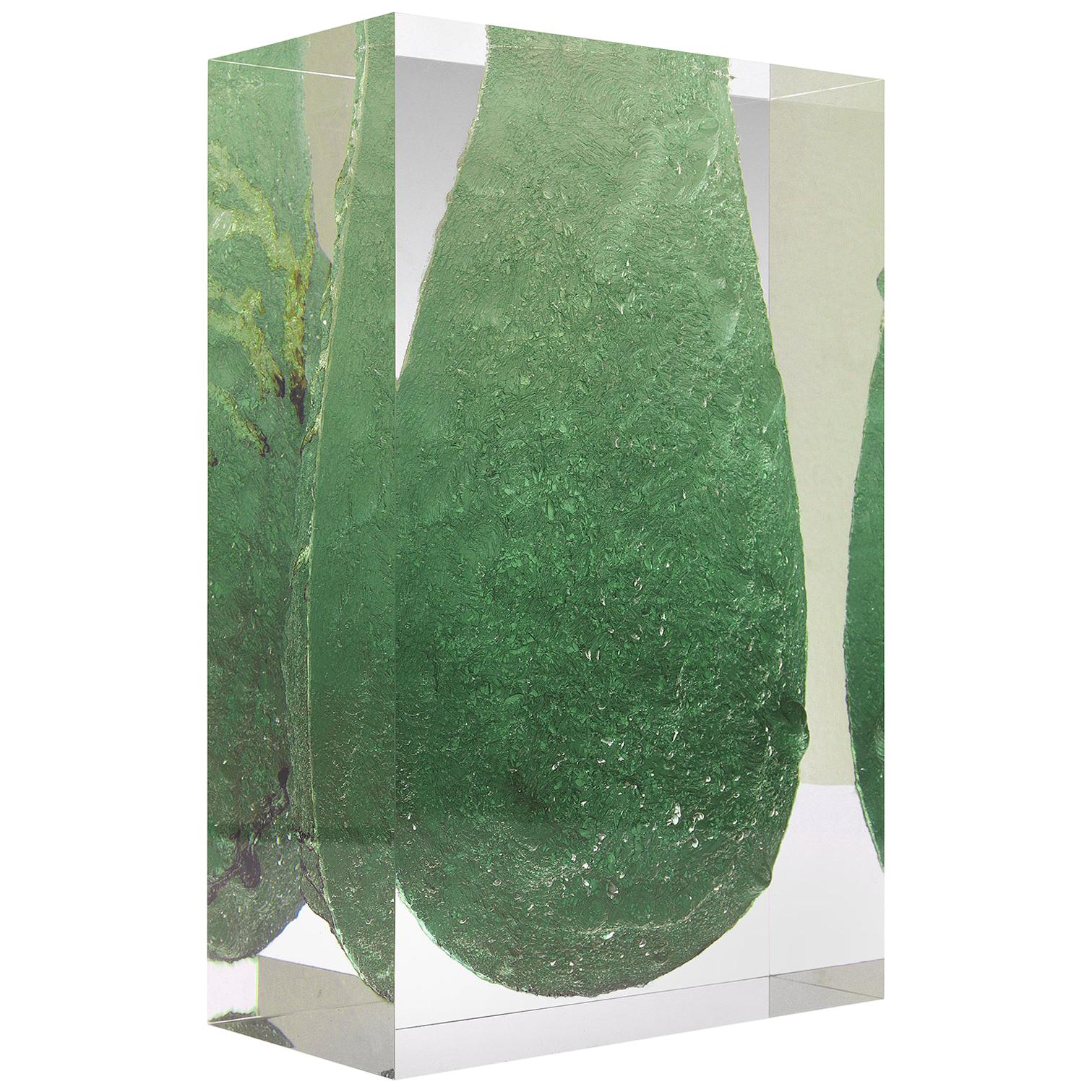 For Sale: Green (Emerald) 21st Century Glacoja Vase in hand-sculpted methacrylate by Analogia Project