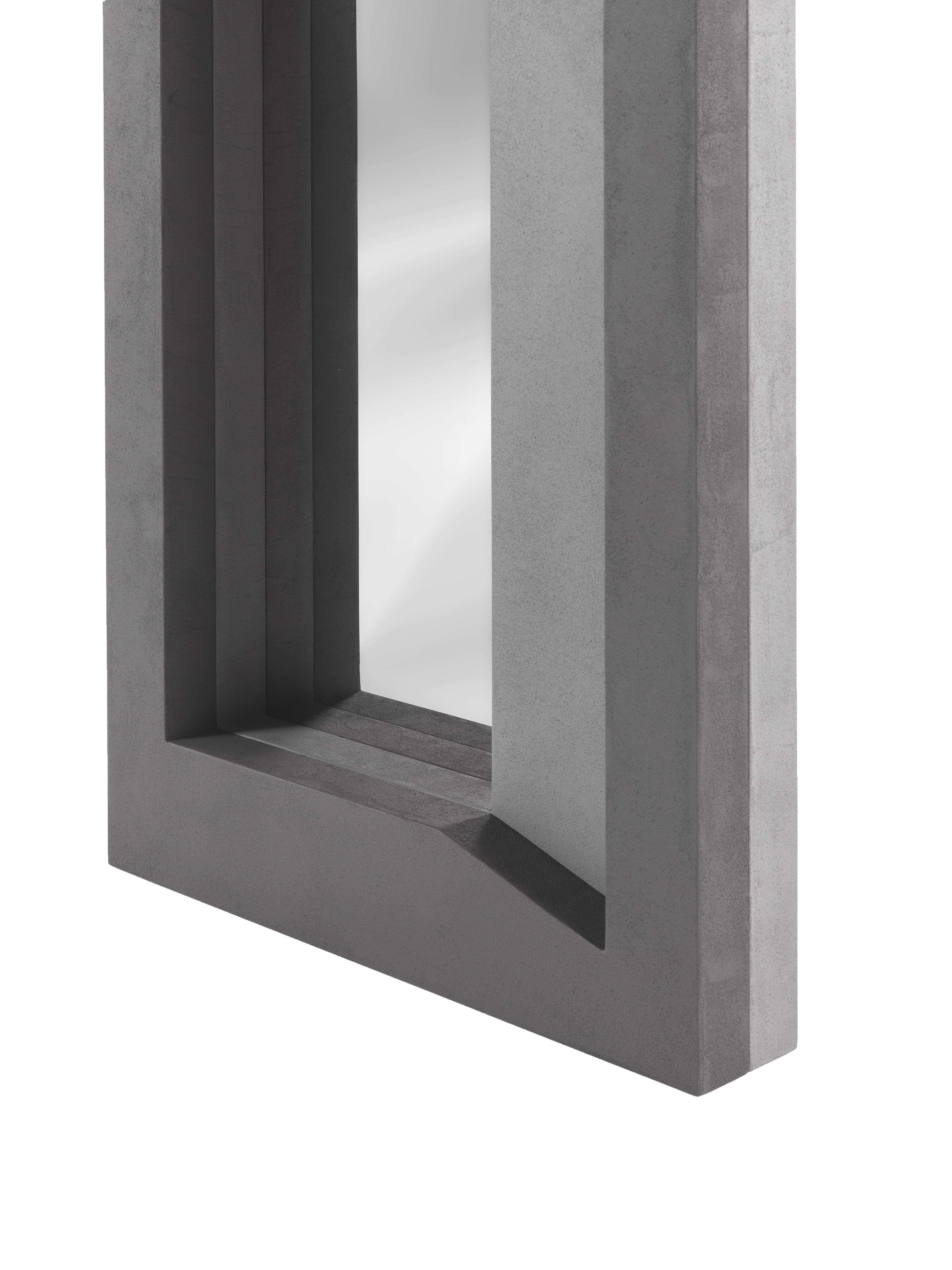 Italian 21st Century Undism Mirror in Wood by Gumdesign For Sale