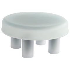 21st Century Sopovria Re Side Table in Frosted Plexiglass by Sovrappensiero